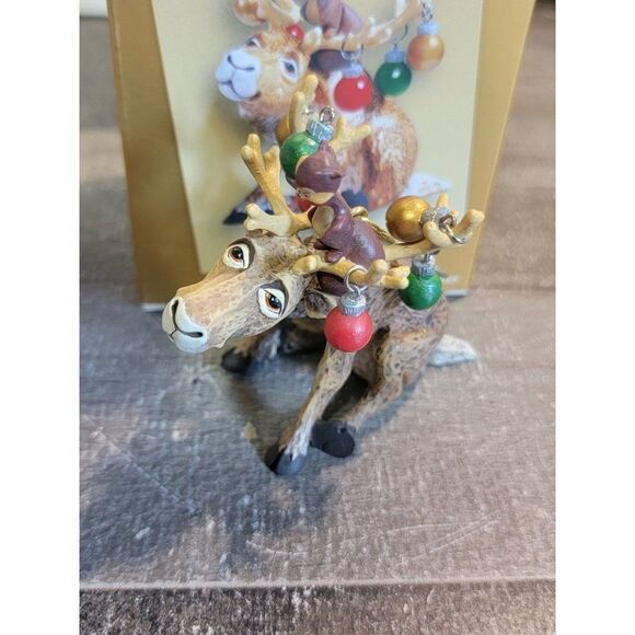 Hallmark 2005 all decked out ornament Xmas Decor reindeer - Picture 1 of 5